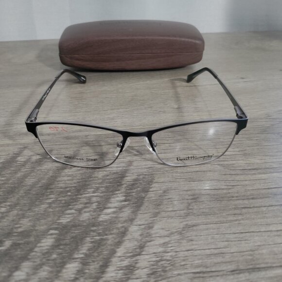 Ernest Hemingway‎ Eyeglasses Frames 4892 54/16/140 Satin Black /Gray - Picture 1 of 8